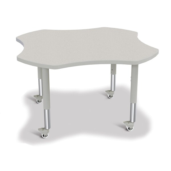 Berries Four Leaf Activity Table, Mobile, Freckled Gray/Gray/Gray